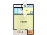ﾗｳﾞｨｽﾀ弥生 1Kの間取り