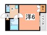 ﾗｳﾞｨｽﾀ弥生 1Kの間取り