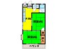 ｼｬｲﾝﾊｲﾂ 2Kの間取り