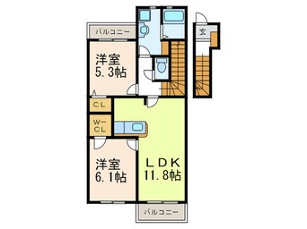間取図 パルレ－ヴ