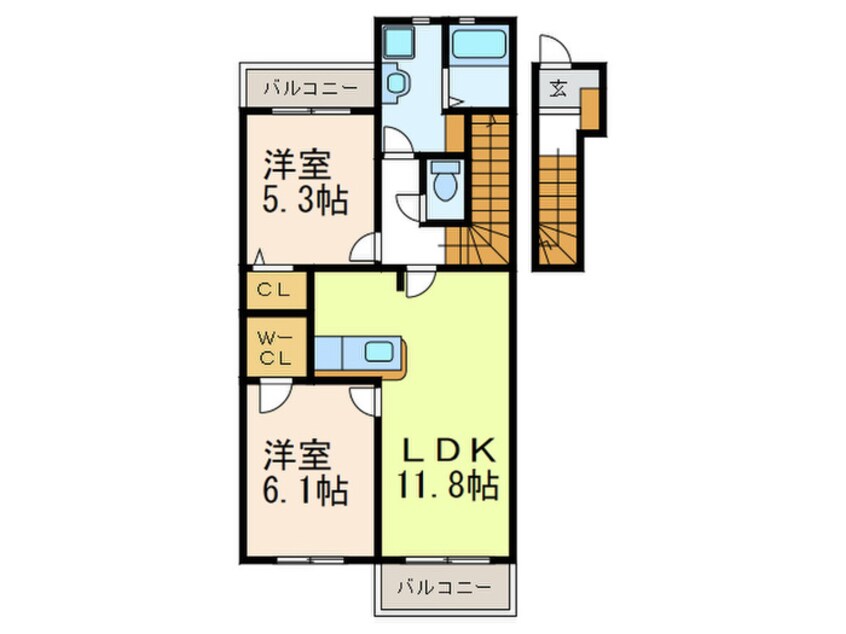 間取図 パルレ－ヴ