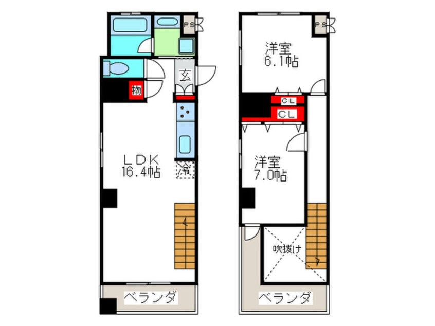 間取図 ブランメゾン＠船場