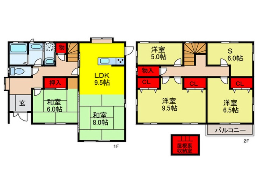 間取図 高安町南貸家