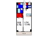 サニーサイド深江 1LDKの間取り