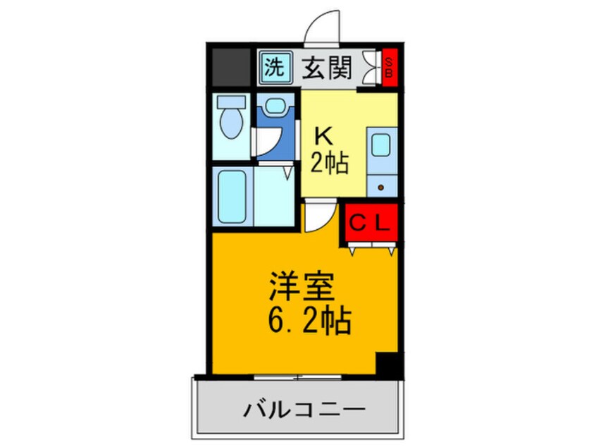 間取図 Ｍ．ＰＬＡＺＡ布施駅前