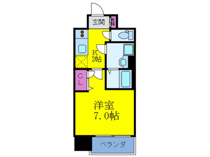 間取図 レジュールアッシュ梅田北