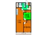 龍宝マンション 2LDKの間取り