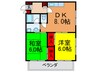 龍宝マンション 2DKの間取り
