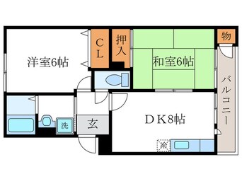 間取図 シャトレーヌ桂Ａ棟