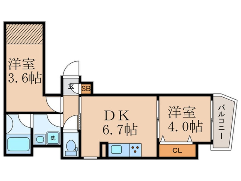 間取図 インサイトルポ山科小野