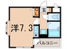 ル･シール 1Rの間取り