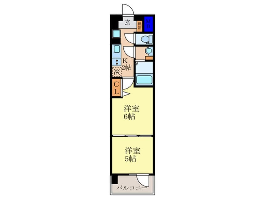 間取図 ﾌｧｰｽﾄﾌｨｵｰﾚ京都西京極(403)