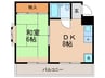 メゾン・ド・ミーネ 1DKの間取り