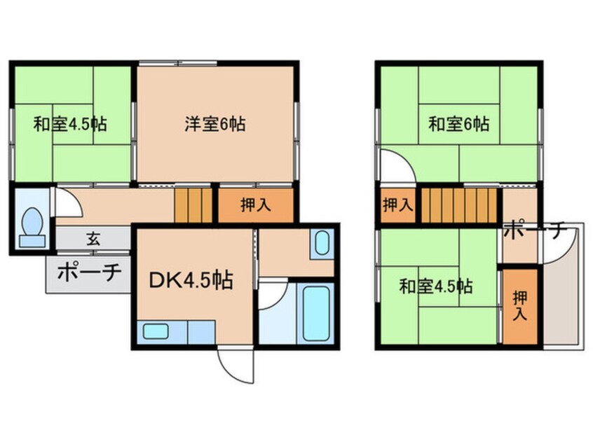 間取図 中條邸貸家