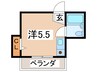 チュリスアベノ 1Rの間取り