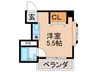 チュリスアベノ 1Rの間取り