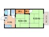 サンシティフジト 2Kの間取り