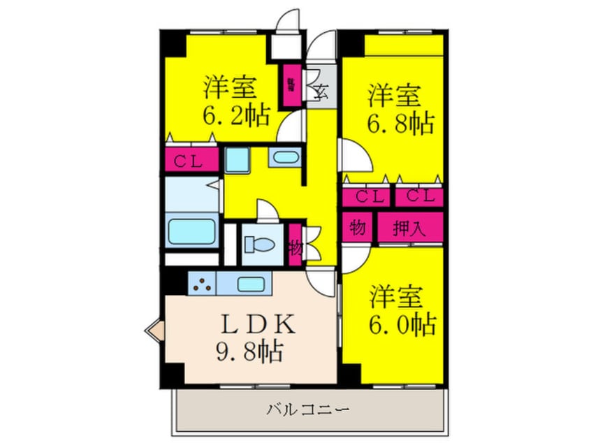 間取図 ファルダス垂水（202）
