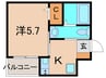ＴＳＴ稲野駅前 1Kの間取り