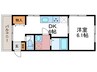 スパイラルⅡ 1DKの間取り