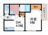 スパイラルⅡ 1DKの間取り