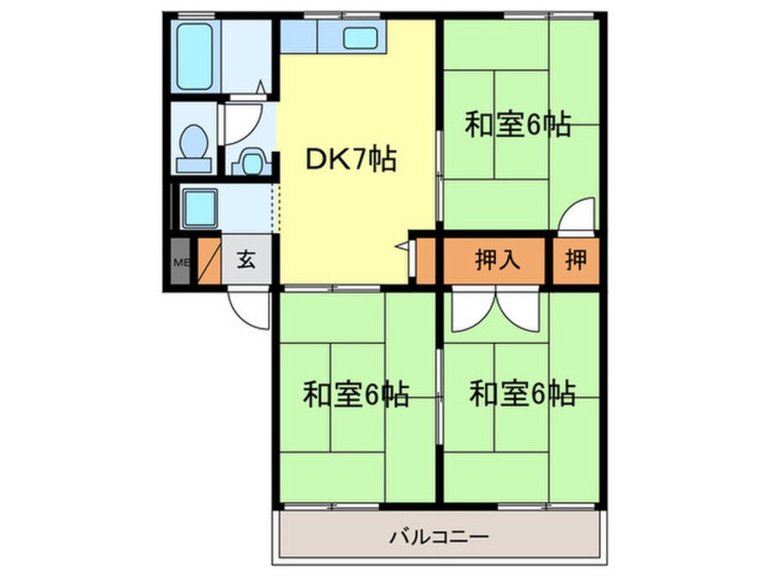 間取図 王塚公園ハイツ