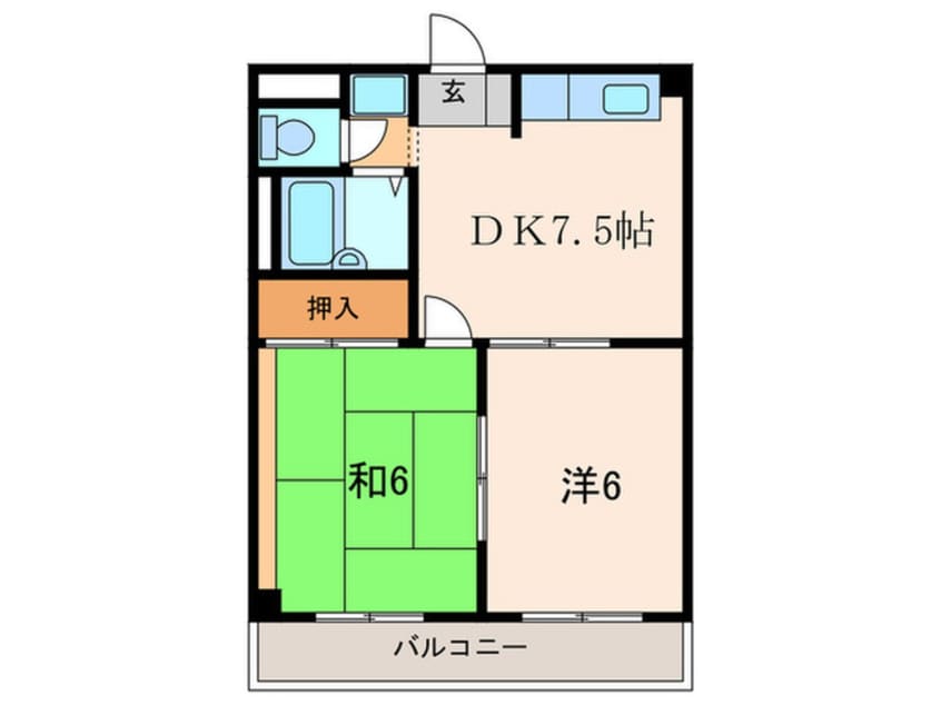 間取図 ラポ－ルハルナ