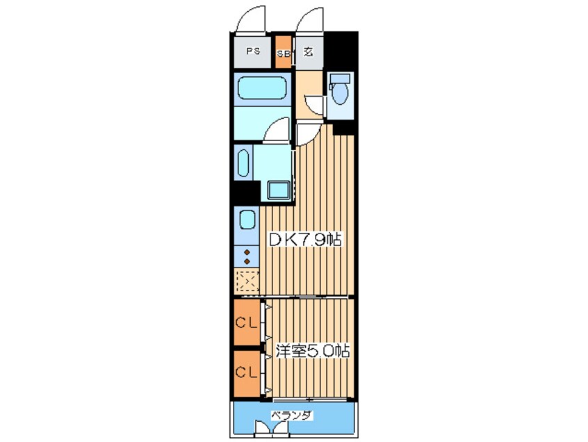 間取図 レジディア心斎橋ウエスト