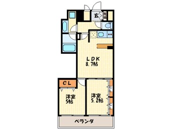間取図 レジディア心斎橋ウエスト