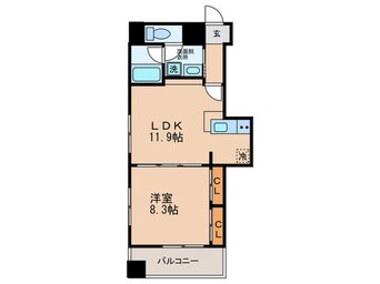 間取図 レジディア心斎橋ウエスト