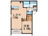 ラガ－ル花園 1LDKの間取り