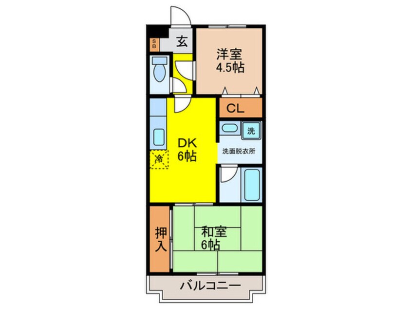 間取図 エルハイム西今川