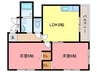 日之出ビレッジ20 2LDKの間取り