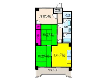 間取図 ウエストハイツＰ１