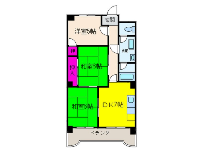 間取図 ウエストハイツＰ１