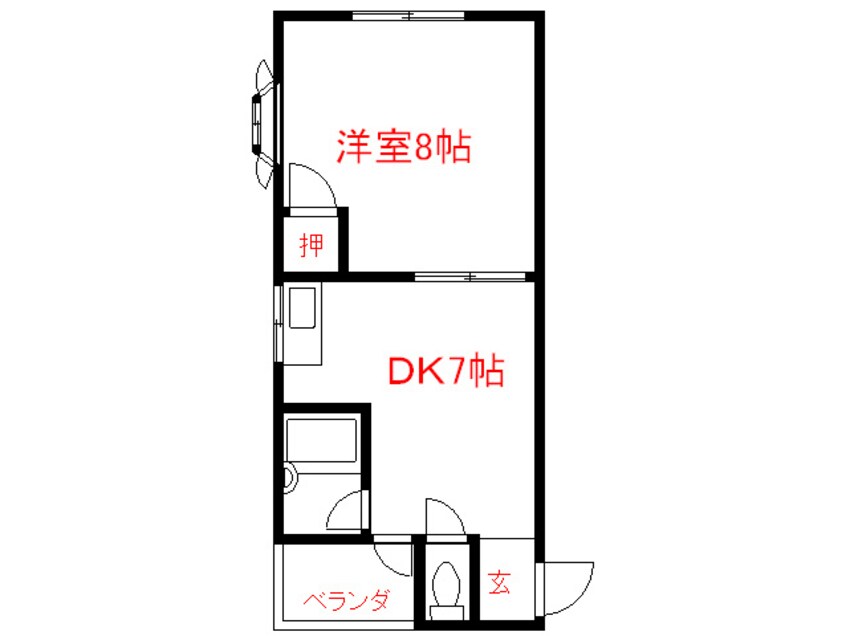 間取図 メゾンド岡