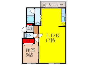 間取図 メゾンド　リュウ桃園