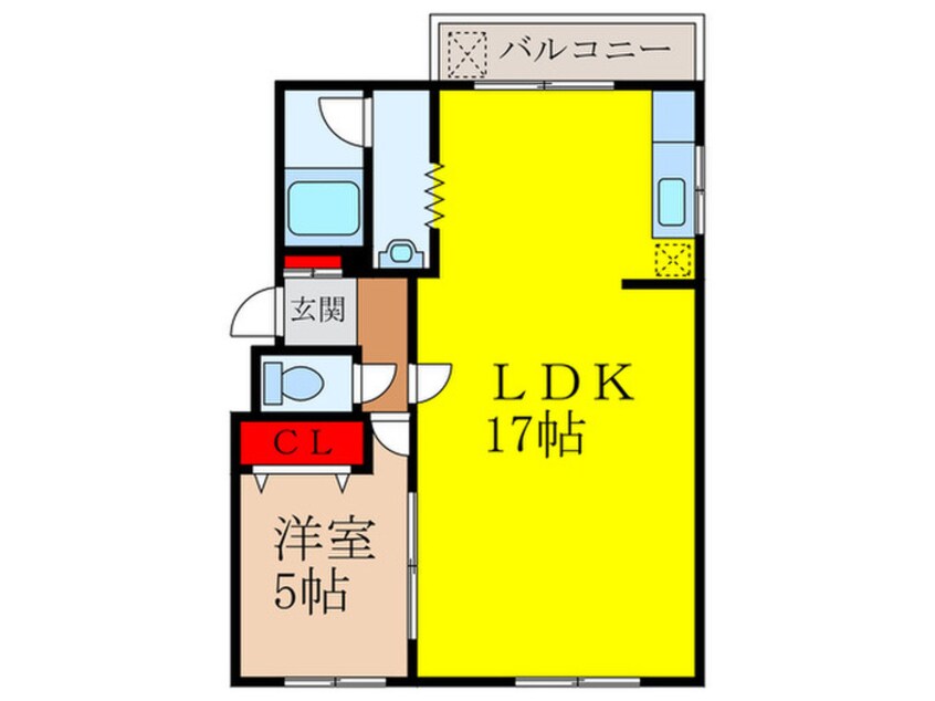 間取図 メゾンド　リュウ桃園