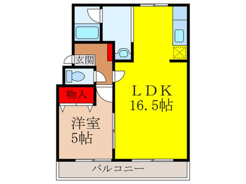 間取図 メゾンド　リュウ桃園