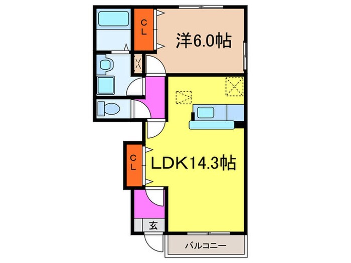 間取り図 ラッフィナ－ト・カ－サ弐番館
