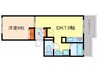 ヴィラ芦屋Ａ棟 1DKの間取り