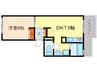 ヴィラ芦屋Ａ棟 1DKの間取り
