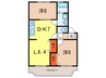 ヴィラ芦屋Ａ棟 2LDKの間取り