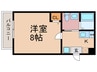 フラッティ堀川高辻 1Kの間取り