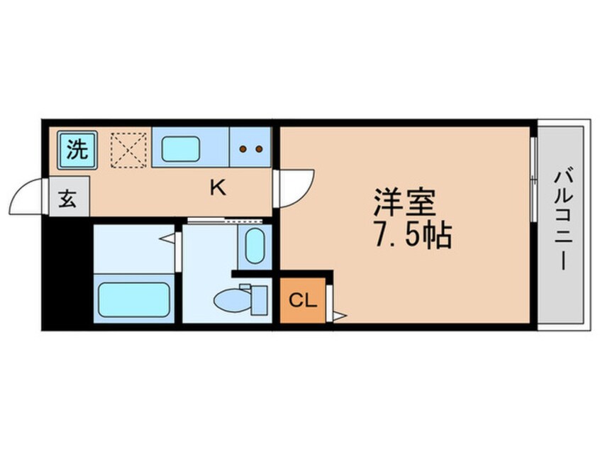 間取図 フラッティ堀川高辻