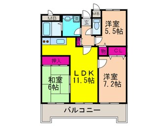 間取図 コムズ２１豊中