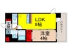Luxe新大阪Ⅲ 1LDKの間取り