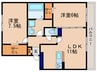ユートピア 2LDKの間取り