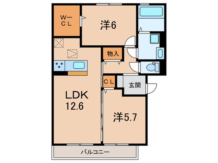 間取り図 ＶＩＬＬＡ　ＤＥＬ　ＳＯＬ
