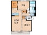 ＶＩＬＬＡ　ＤＥＬ　ＳＯＬ 2LDKの間取り